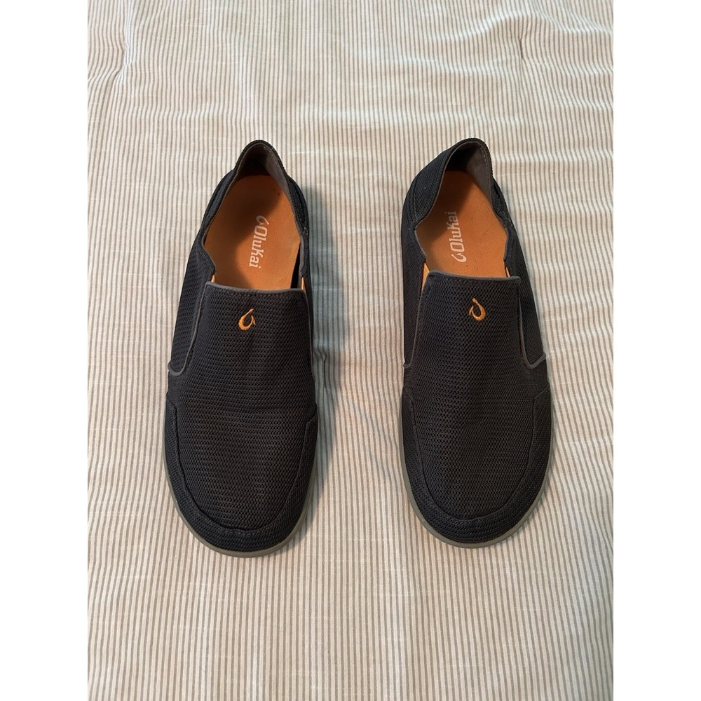 OluKai Nohea Mesh Shoes Mens Size 10.5 Gray Slip On Casual Comfort Lightweight - Picture 2 of 4